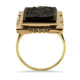 PAGE Estate Ring Estate 14K Yellow Gold Carnelian Intaglio Ring 3.5