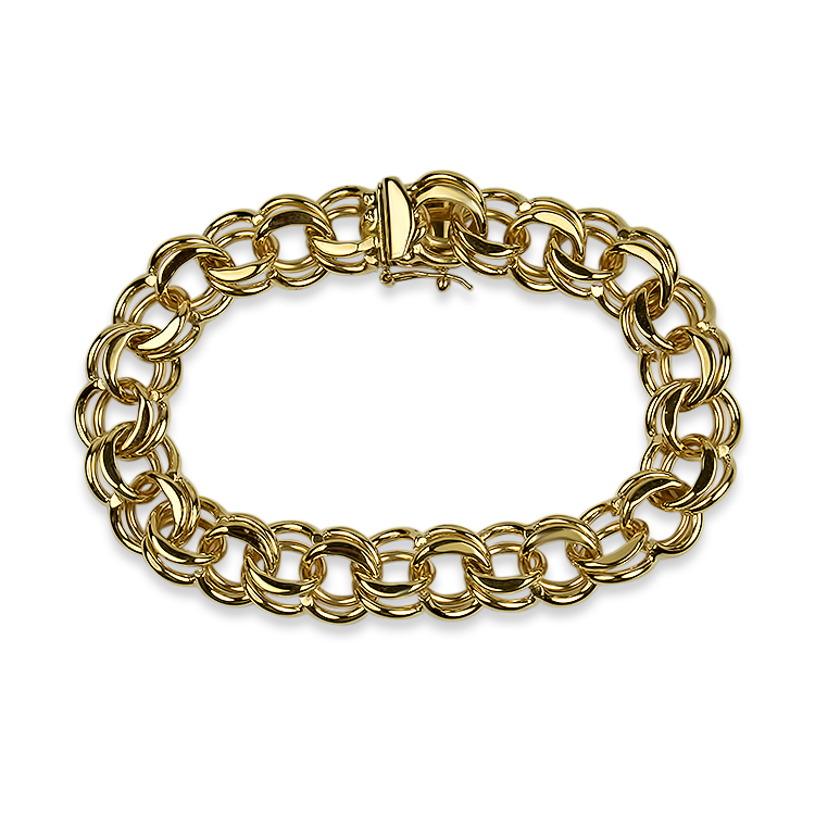 Estate 14K Yellow Gold Charm Bracelet Springer s