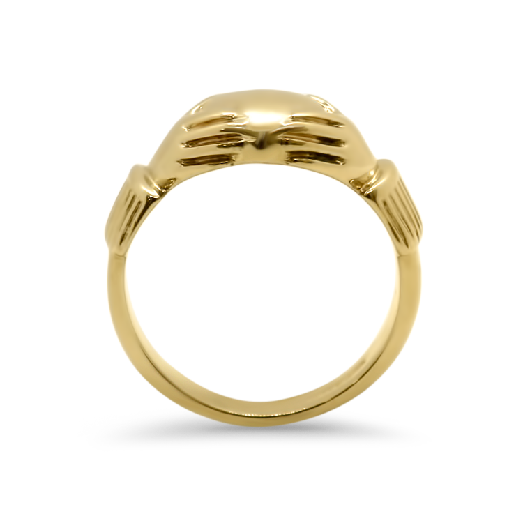 PAGE Estate Ring Estate 14K Yellow Gold Claddagh Ring 6.5