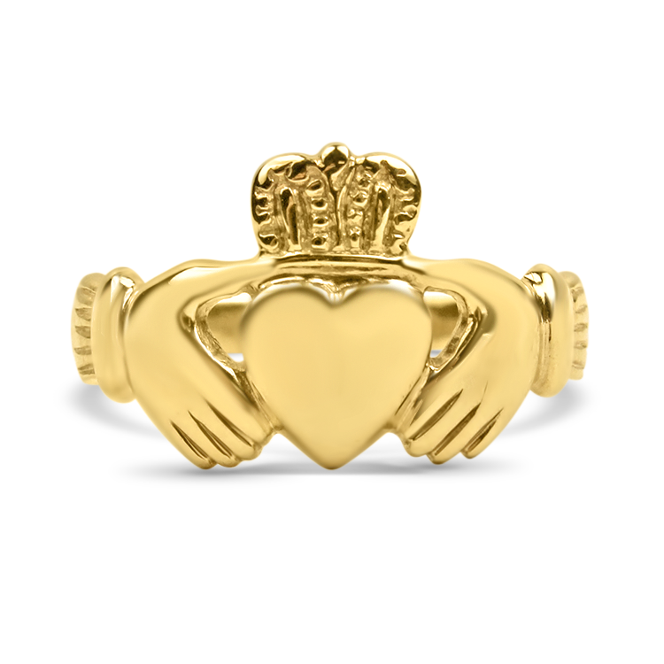 PAGE Estate Ring Estate 14K Yellow Gold Claddagh Ring 10