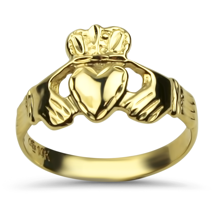 PAGE Estate Ring Estate 14K Yellow Gold Claddagh Ring 5.25