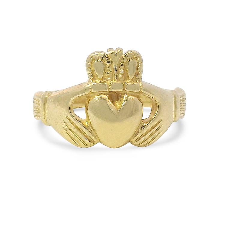 PAGE Estate Ring Estate 14K Yellow Gold Claddagh Ring 7