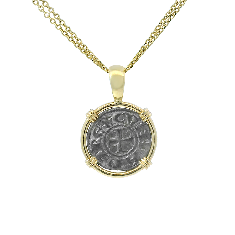 PAGE Estate Necklaces and Pendants Estate 14K Yellow Gold Coin Pendant