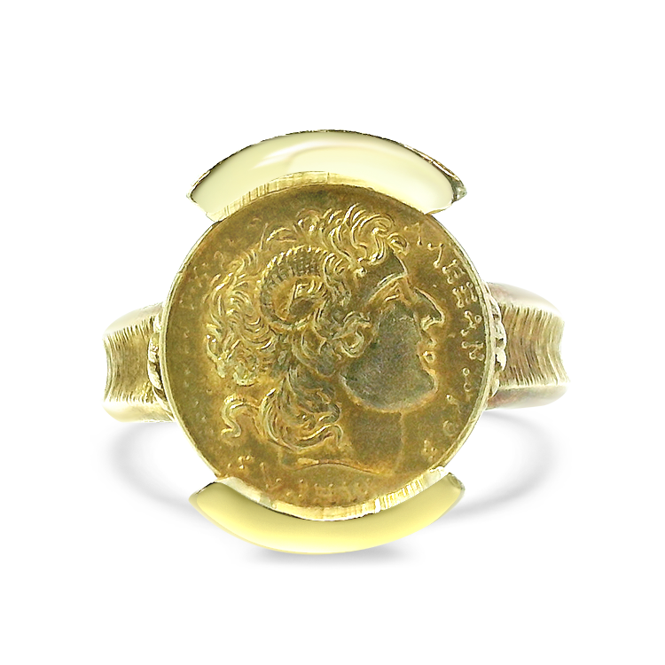 PAGE Estate Ring Estate 14K Yellow Gold Coin Ring