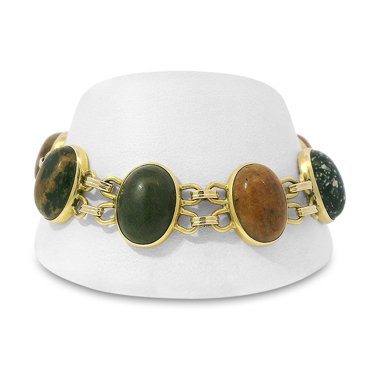 PAGE Estate Bracelet Estate 14K Yellow Gold Cross Jewelers Maine Coast “Beach Dog” Bracelet