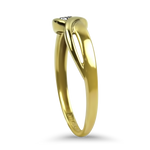 PAGE Estate Engagement Ring Estate 14K Yellow Gold Crossover Diamond Ring 6.5