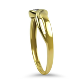 PAGE Estate Engagement Ring Estate 14K Yellow Gold Crossover Diamond Ring 6.5