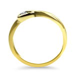 PAGE Estate Engagement Ring Estate 14K Yellow Gold Crossover Diamond Ring 6.5