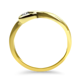PAGE Estate Engagement Ring Estate 14K Yellow Gold Crossover Diamond Ring 6.5
