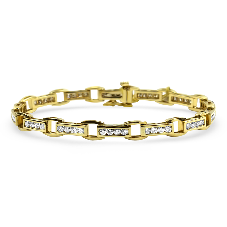 PAGE Estate Bracelet Estate 14k Yellow Gold Diamond Bracelet