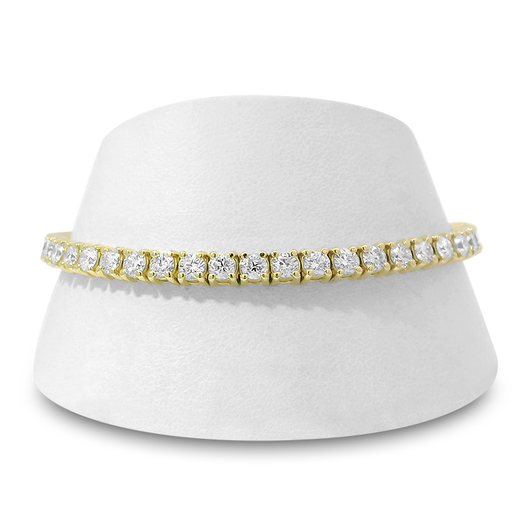 PAGE Estate Bracelet Estate 14K Yellow Gold Diamond Line Bracelet– 6.60ct.