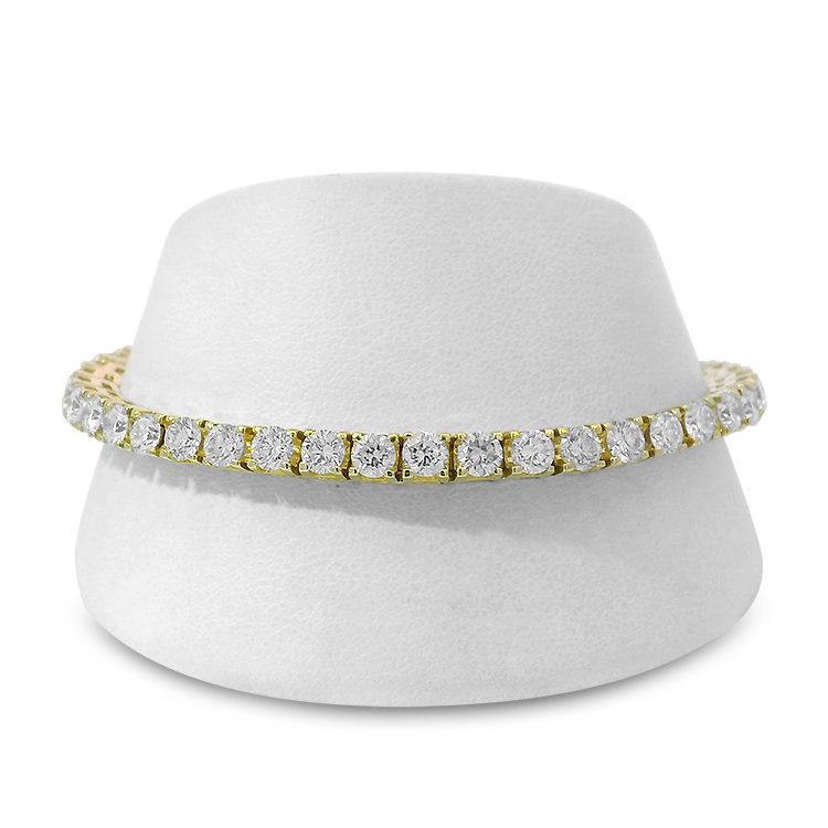 PAGE Estate Bracelet Estate 14K Yellow Gold Diamond Line Bracelet – 8.80ctw