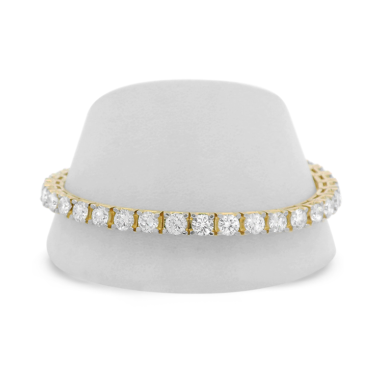 PAGE Estate Bracelet Estate 14k Yellow Gold Diamond Tennis Bracelet - 9.00ctw