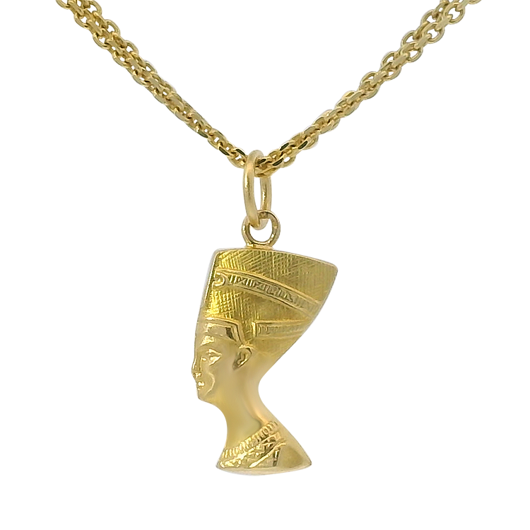 PAGE Estate Charm Estate 14k Yellow Gold Double-Sided Nefertiti Profile Charm