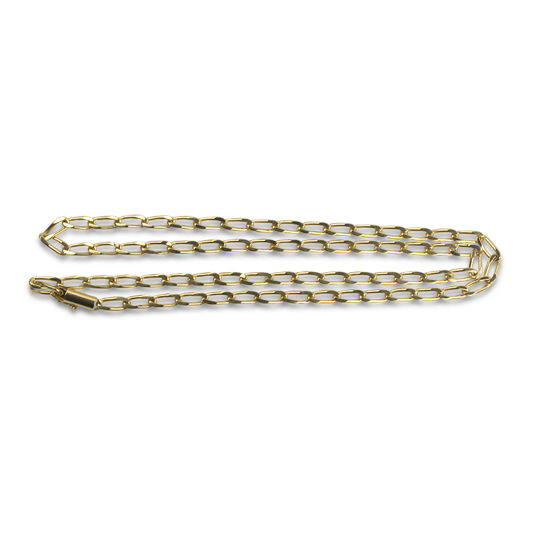 PAGE Estate Necklaces and Pendants Estate 14k Yellow Gold Elongated Curb Link Chain Necklace