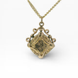 PAGE Estate Lockets Estate 14K Yellow Gold Engraved Locket Pendant