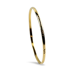 PAGE Estate Bracelet Estate 14K Yellow Gold Etched Bangle Bracelet