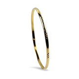 PAGE Estate Bracelet Estate 14K Yellow Gold Etched Bangle Bracelet