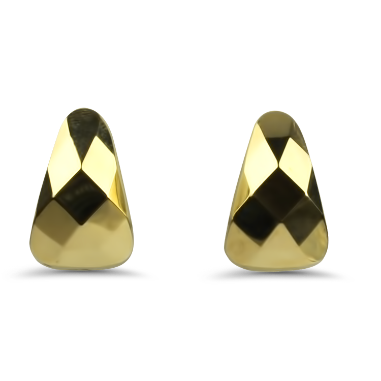 PAGE Estate Earrings Estate 14k Yellow Gold Faceted Stud Earrings