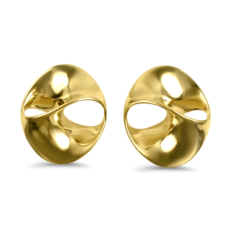 PAGE Estate Earring Estate 14K Yellow Gold Fancy Infinity Design Stud Earrings