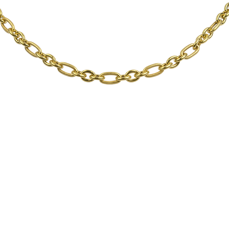 PAGE Estate Necklaces and Pendants Estate 14k Yellow Gold Fancy Link 18" Chain