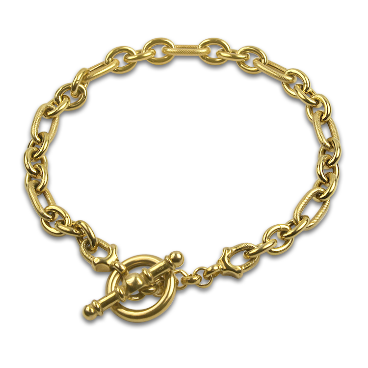 Estate 14K Yellow Gold Fancy Link Bracelet Springer s