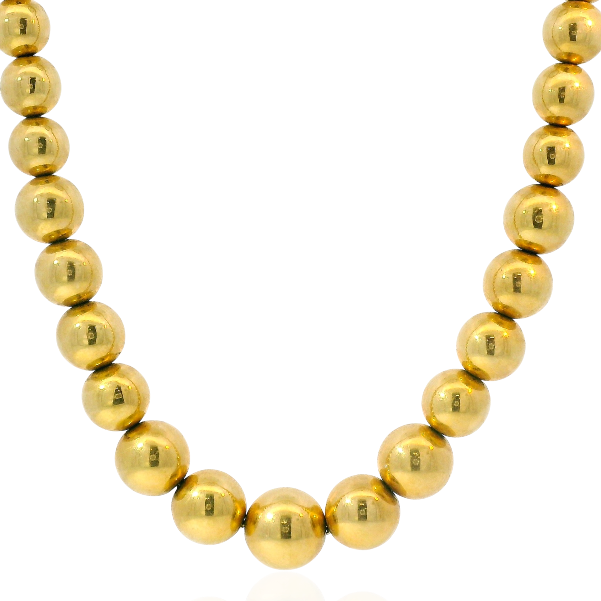 PAGE Estate Necklaces and Pendants Estate 14K Yellow Gold Graduated Bead Necklace