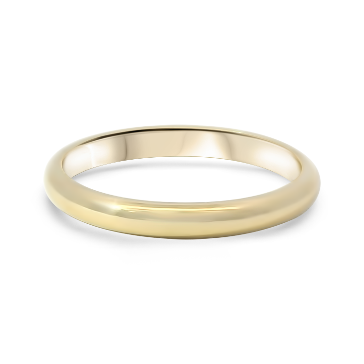 PAGE Estate Wedding Band Estate 14k Yellow Gold Half Round Wedding Band 10.25
