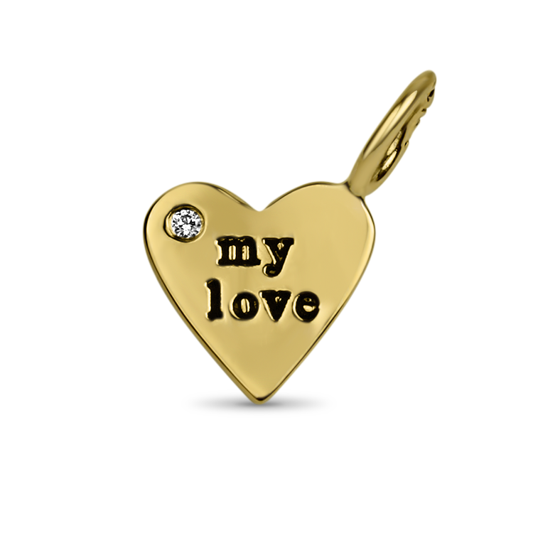 PAGE Estate Necklaces and Pendants Estate 14K Yellow Gold Heather B. Moore Mini Heart Charm