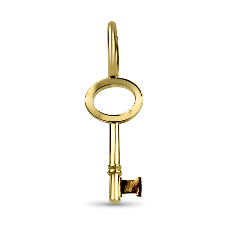 PAGE Estate Necklaces and Pendants Estate 14K Yellow Gold Heather B. Moore Mini Key Charm