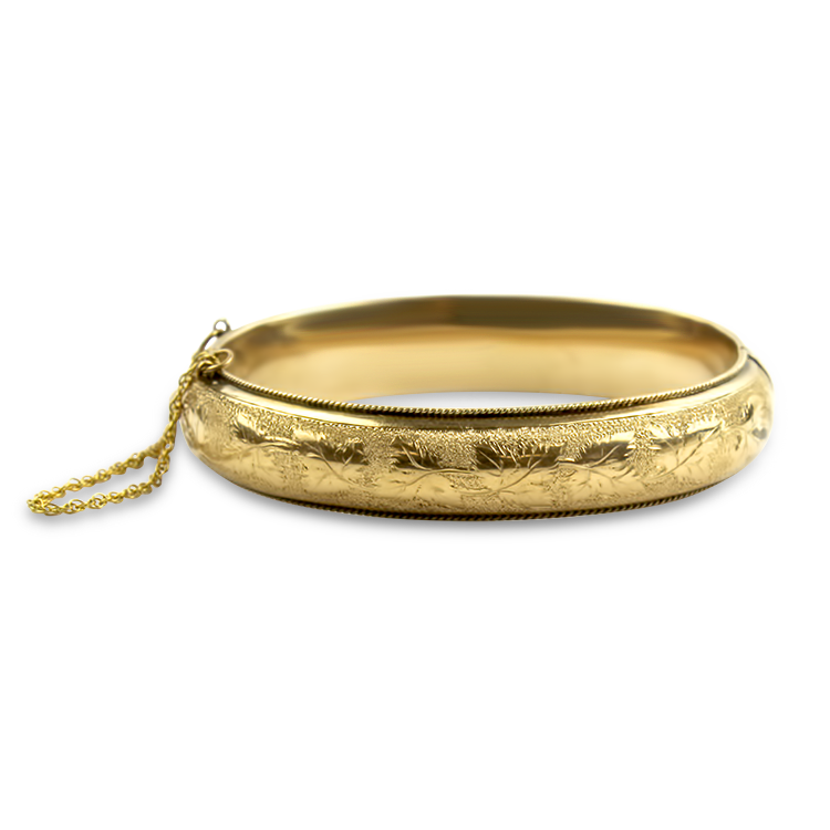 14K Yellow Gold Hinged Cuff Bangle Bracelet Expandable Stackable:  31938978676805 | United Kingdom