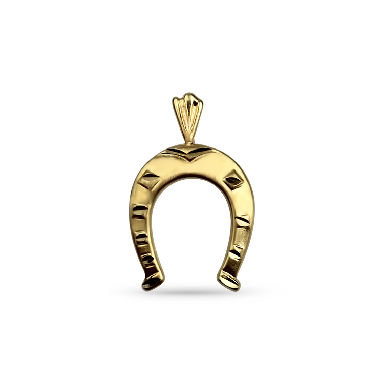 PAGE Estate Charm Estate 14K Yellow Gold Horseshoe Pendant