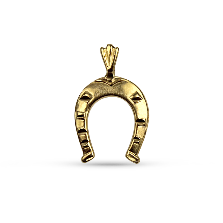 PAGE Estate Charm Estate 14K Yellow Gold Horseshoe Pendant