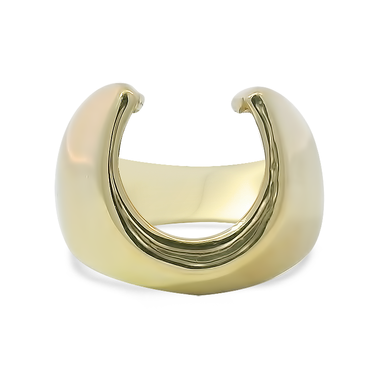 PAGE Estate Ring Estate 14K Yellow Gold Horseshoe Signet Ring