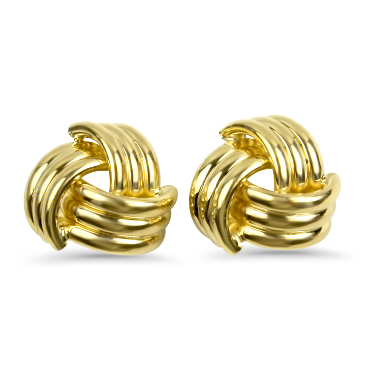 PAGE Estate Earring Estate 14K Yellow Gold Knot Stud Earrings