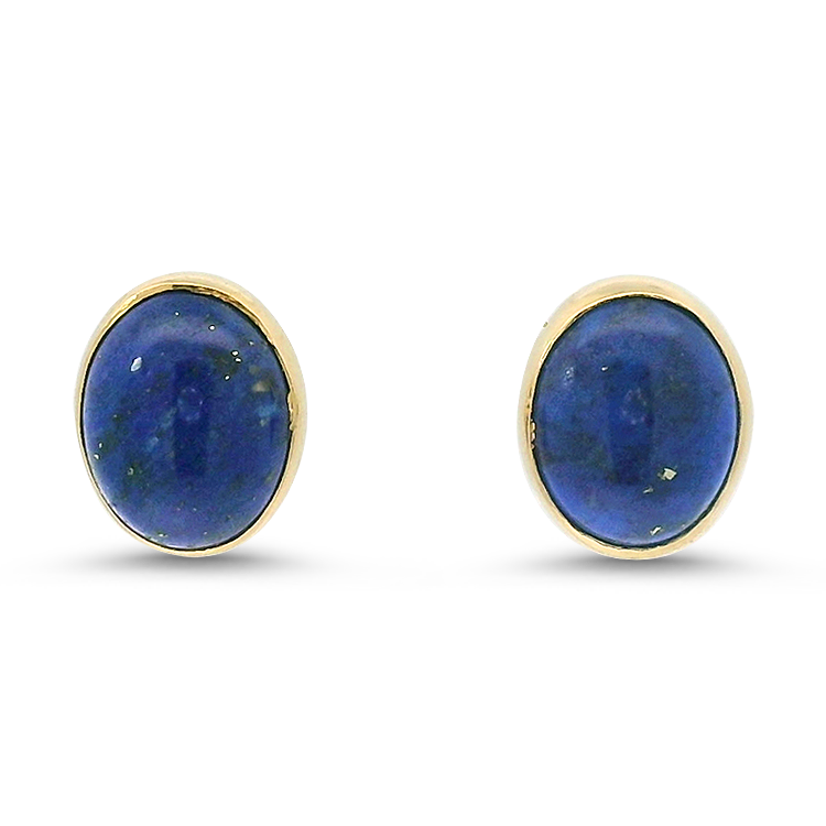 PAGE Estate Earring Estate 14K Yellow Gold Lapis Stud Earrings