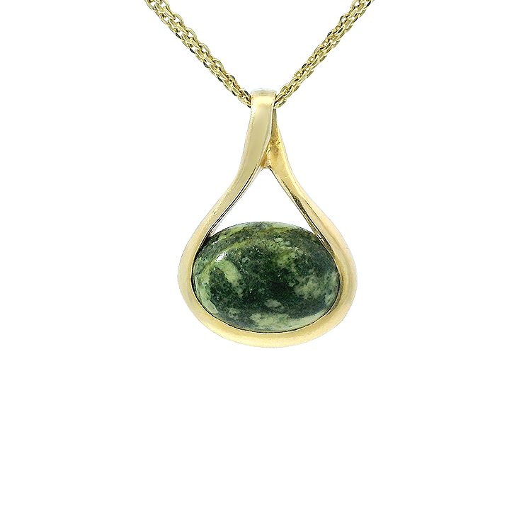 PAGE Estate Necklaces and Pendants Estate 14K Yellow Gold Maine Stone Beachcomber Pendant