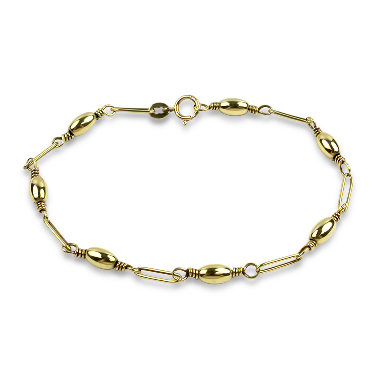 PAGE Estate Bracelet Estate 14k Yellow Gold Mixed Link Bracelet