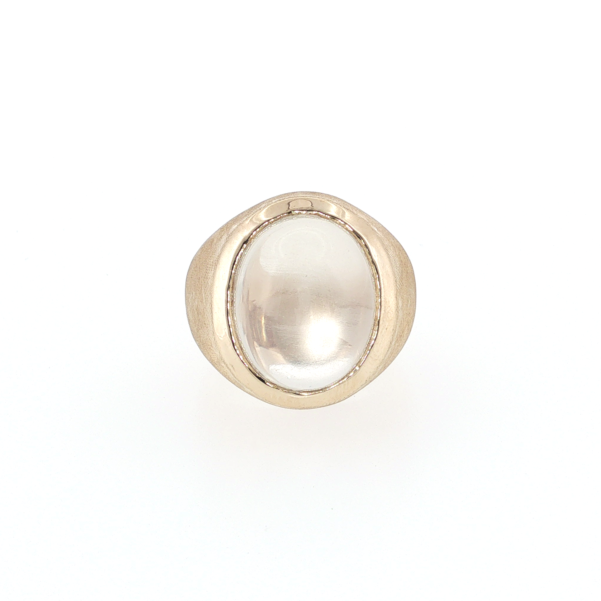 PAGE Estate Ring Estate 14K Yellow Gold Moonstone Signet Ring