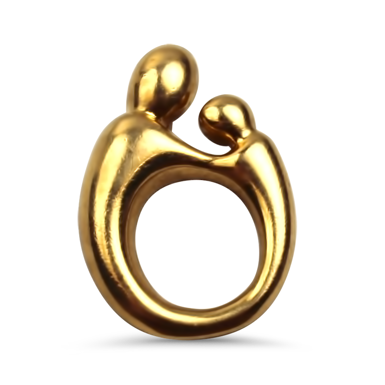 PAGE Estate Charm Estate 14K Yellow Gold Mother & Child Pendant
