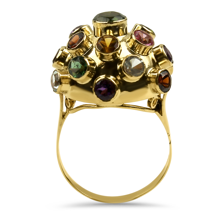 PAGE Estate Ring Estate 14K Yellow Gold Multi-Gemstone Ring 6.25