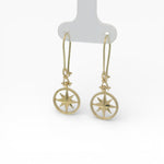 PAGE Estate Earrings Estate 14K Yellow Gold North Star Dangle Earrings