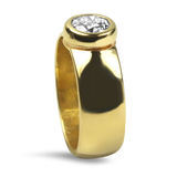 PAGE Estate Engagement Ring Estate 14k Yellow Gold Old European Cut Diamond Ring 6.5