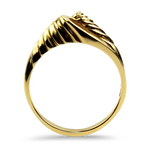 PAGE Estate Ring Estate 14K Yellow Gold Open Ribbed Ring 7.5