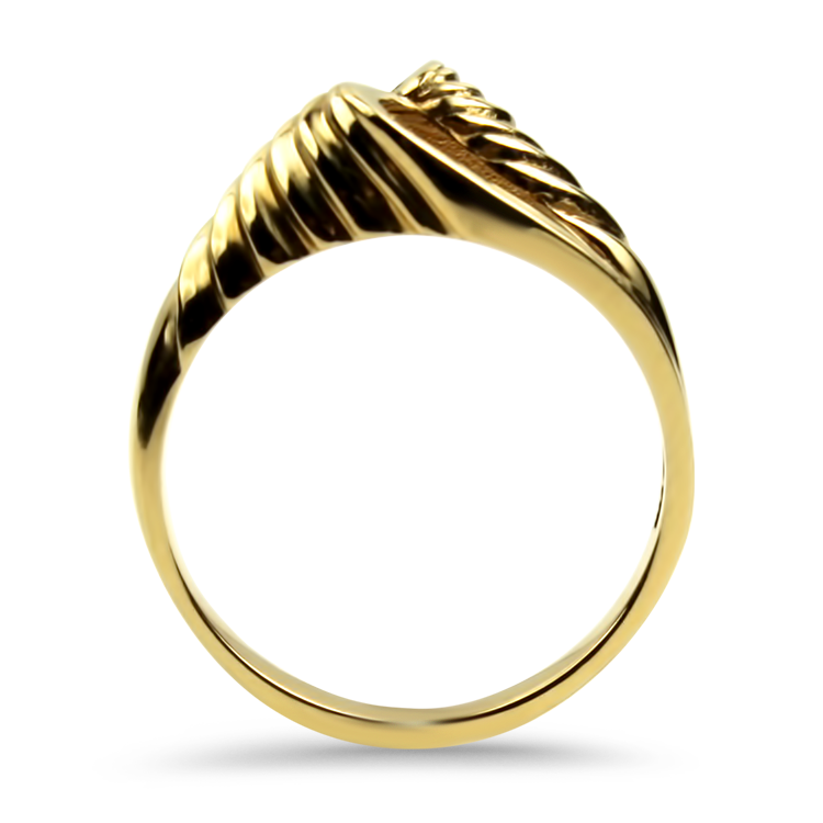 PAGE Estate Ring Estate 14K Yellow Gold Open Ribbed Ring 7.5