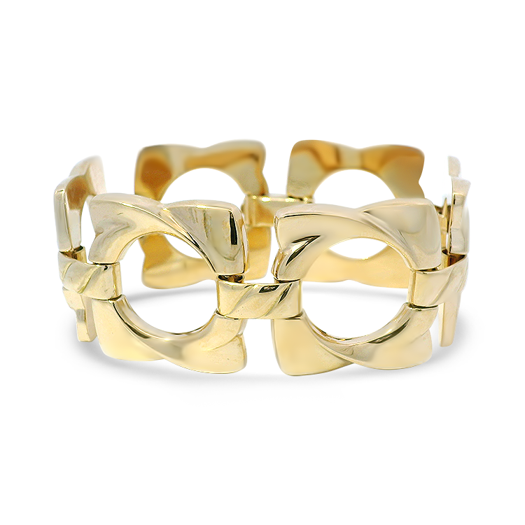 PAGE Estate Bracelet Estate 14K Yellow Gold Open-Square Link Bracelet