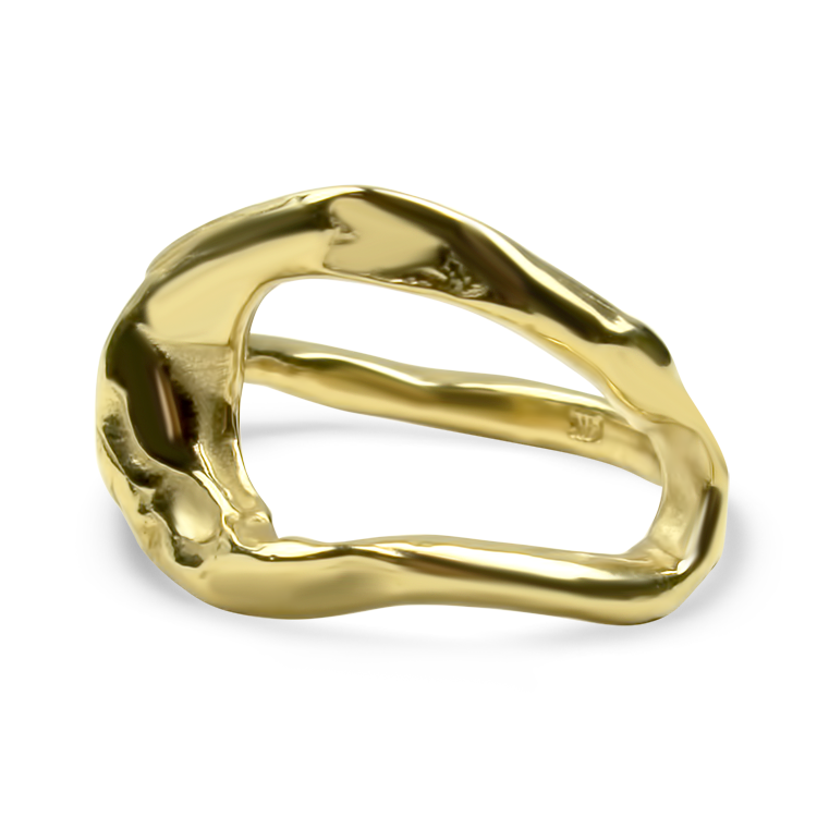 PAGE Estate Ring Estate 14K Yellow Gold Open-Worked Nugget Ring 5