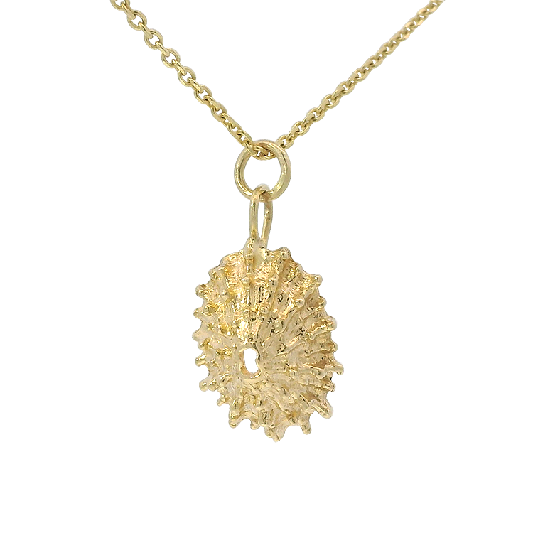 PAGE Estate Charm Estate 14k Yellow Gold Oval Limpet Shell Charm