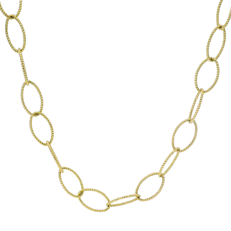 PAGE Estate Necklaces and Pendants Estate 14K Yellow Gold Oval Link Necklace