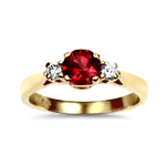 PAGE Estate Ring Estate 14k Yellow Gold Pink Tourmaline and Diamond Ring 5